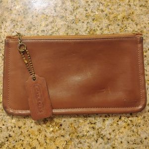 Vintage Coach Leather Checkbook Holder/Wallet